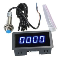 (sininen)AC 110V 220V 4-bittinen digitaalinen LED-kierroslukumittari RPM Nopeusmittari Hall-läheisyyskytkin anturi NPN auton korjaustyökalu hinta ja tiedot | Moottorin varaosat | hobbyhall.fi