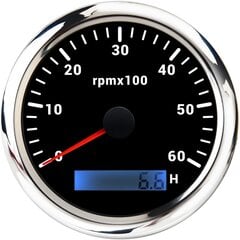 (6000 rpm-BS) 85 mm:n kierroslukumittari LCD-tuntimittarilla meriveneauton kierroslukumittarille 8000 rpm 6000 rpm kierroslukumittari 7 väriä LED-taustavalo hinta ja tiedot | Moottorin varaosat | hobbyhall.fi