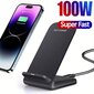 100W uusi langaton laturi jalusta iPhone 15 14 13 12 16 Pro Max XR 8 Samsung Xiaomi hinta ja tiedot | Puhelimen laturit | hobbyhall.fi