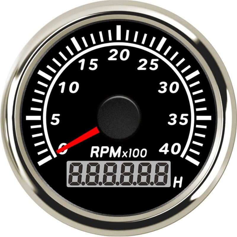 (BS)Uuden saapuvan 52 mm:n bensiini-/dieselmoottorin kierroslukumittarit 0-4000 RPM kierroslukumittarit käyttötuntimittarilla Punainen sininen taustavalo autoveneen Rv:lle hinta ja tiedot | Moottorin varaosat | hobbyhall.fi