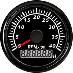 (4 KBN) 52 mm:n kierroslukumittarin kierroslukumittari 0–3 000 rpm 0–4 000 rpm 0–6 000 rpm 0–8 000 rpm punaisella taustavalolla 9–32 V moottoripyöräaluksille hinta ja tiedot | Moottorin varaosat | hobbyhall.fi