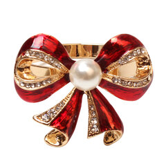 Christmas Bow Lautasliina Ring-Pearl hinta ja tiedot | Joulukuuset ja kranssit | hobbyhall.fi