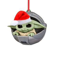 Akryyli Baby Yoda Santa Joulupidike Baby Yoda Santa -lahja hinta ja tiedot | Joulukuuset ja kranssit | hobbyhall.fi