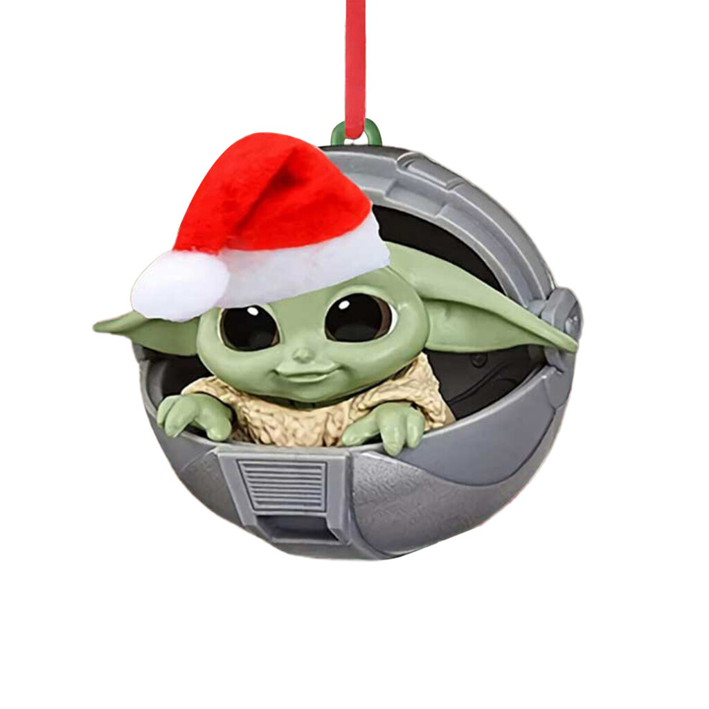 Akryyli Baby Yoda Santa Joulupidike Baby Yoda Santa -lahja hinta ja tiedot | Joulukuuset ja kranssit | hobbyhall.fi