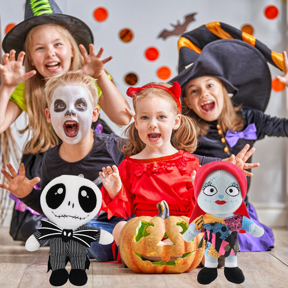 2 kpl Painajainen ennen joulua Halloween Funny Jack ja Sally pehmolelu nukke kuva, väri yksi koko hinta ja tiedot | Joulukuuset ja kranssit | hobbyhall.fi