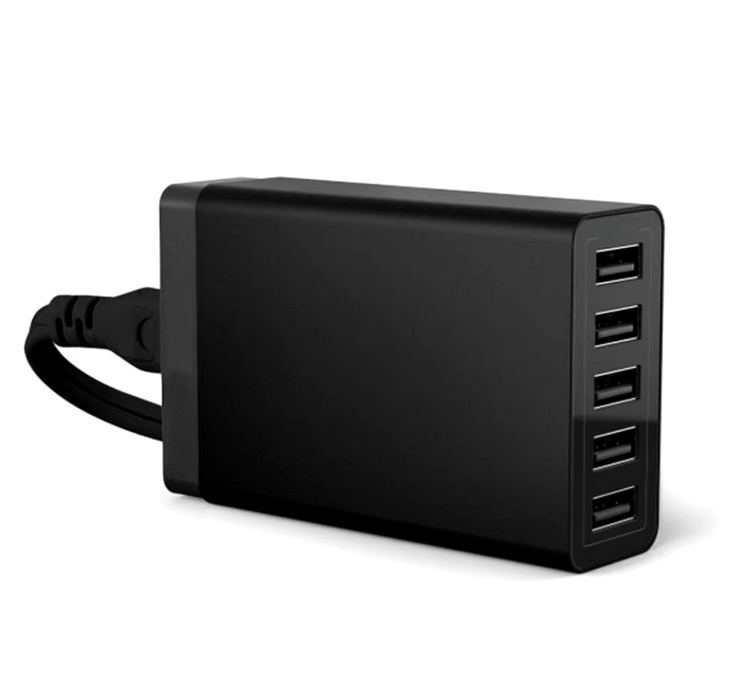 60W 10ports Pikalataus Latausasema Telakaapeli iphone ipad iPod Samsung PC Kindle Multi Charger musta hinta ja tiedot | Puhelimen laturit | hobbyhall.fi