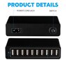 60W 10ports Pikalataus Latausasema Telakaapeli iphone ipad iPod Samsung PC Kindle Multi Charger musta hinta ja tiedot | Puhelimen laturit | hobbyhall.fi