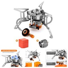 Ulkokäyttöinen kannettava minikaasuliesi ruostumatonta terästä 5,9"*3,35" kaasumatkailuliesi, 6800 W tuulenpitävä ja pietsosytytyksellä retkeilyyn/vaellukseen/piknikille hinta ja tiedot | Grillitarvikkeet ja -välineet | hobbyhall.fi