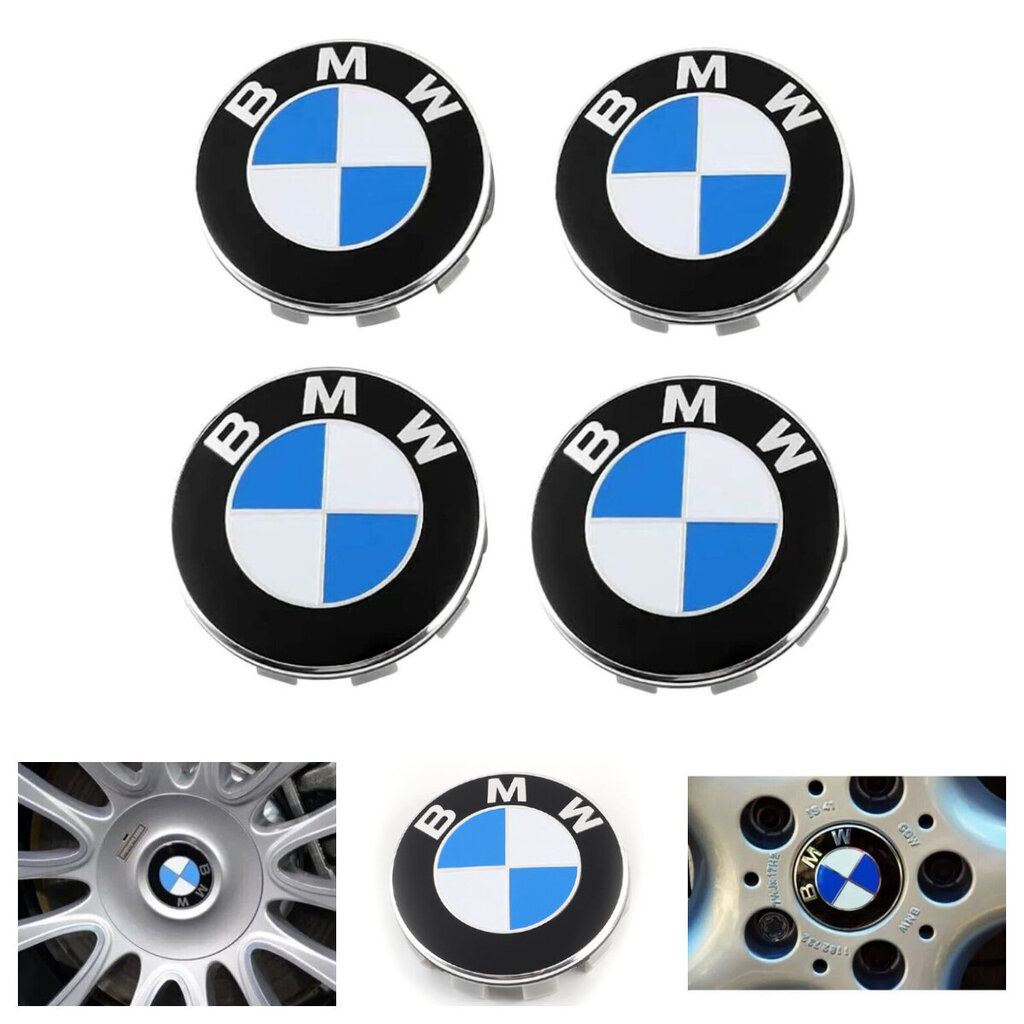 4 sinisen napakannen sarja, joka on yhteensopiva BMW Wheel Centerin ABS-autotarvikkeiden kanssa - 68mm hinta ja tiedot | Lisätarvikkeet autoiluun | hobbyhall.fi