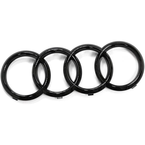 Audi-logo (285 mm) jäähdyttimen säleikön renkaat Black Edition -tunnus hinta ja tiedot | Lisätarvikkeet autoiluun | hobbyhall.fi