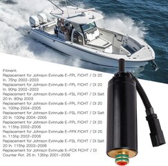 Perämoottorin polttoainepumppu 0439347 Yhteensopiva Johnson Evinrude E-FPL FICHT 75hp 2002-2003 kanssa hinta ja tiedot | Lisätarvikkeet autoiluun | hobbyhall.fi