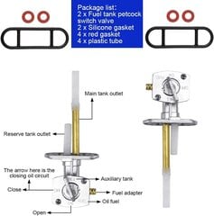 2 kpl Bensiinipolttoainehana Alumiiniseos Antiseptinen Bensiini Polttoainekytkin Ruosteenesto Polttoaineventtiili Petcock Vanhenemista estävä Kestävä Suzuki Yamaha Polaris -moottoripyörälle hinta ja tiedot | Lisätarvikkeet autoiluun | hobbyhall.fi