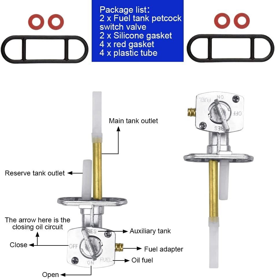 2 kpl Bensiinipolttoainehana Alumiiniseos Antiseptinen Bensiini Polttoainekytkin Ruosteenesto Polttoaineventtiili Petcock Vanhenemista estävä Kestävä Suzuki Yamaha Polaris -moottoripyörälle hinta ja tiedot | Lisätarvikkeet autoiluun | hobbyhall.fi