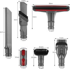 Dyson V8 V6 lasten tarvikkeet mukautettavissa, tarvikkeet Dyson V6 DC45 DC35 DC52 DC29 DC62 DC33 DC34 jne. 6 kpl setti hinta ja tiedot | Pölynimureiden lisätarvikkeet | hobbyhall.fi