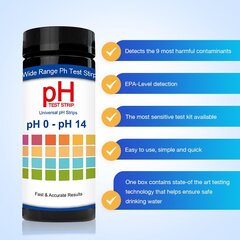 100 pakkaus universaaleja pH-testiliuskoja, täysi alue 0-14, nopeat pH-testit virtsalle, syljelle, juomavedelle, laboratoriot, akvaariot, kuntosalit, uima-altaat hinta ja tiedot | Uima-allastarvikkeet | hobbyhall.fi