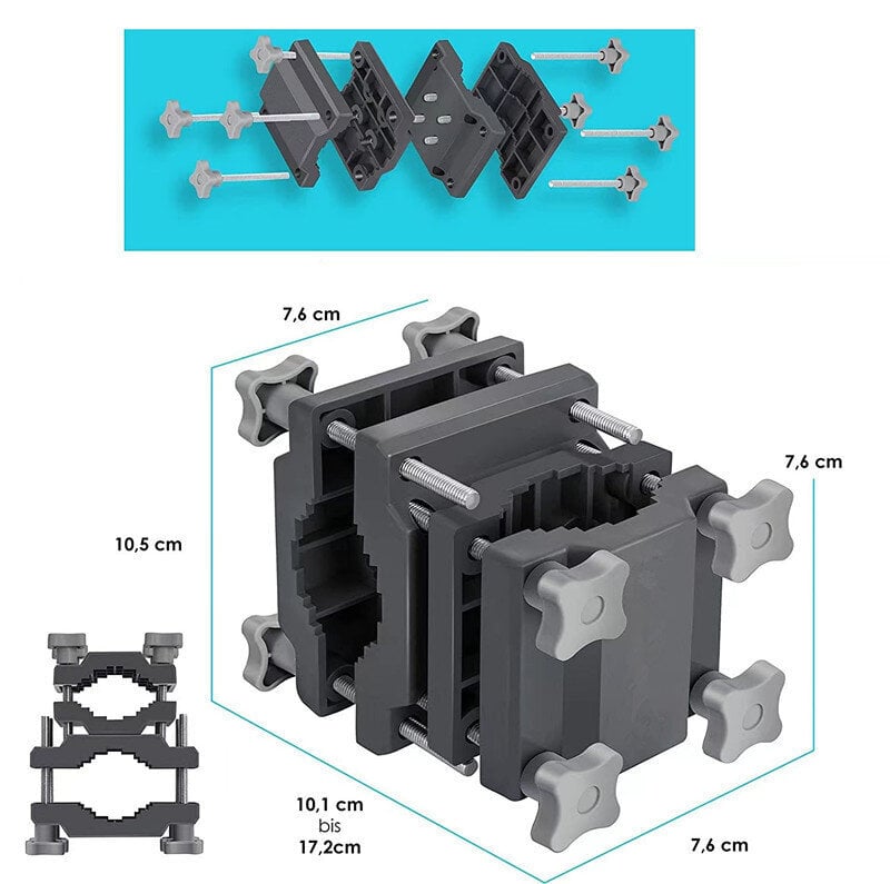 Universaali Premium-aurinkovarjon pidike parvekkeen kaiteeseen | Aurinkovarjon pidike neliömäisille ja pyöreille aurinkovarjoille | Aurinkovarjon tuki modulaariselle parveketerassille, antrasiitti/harmaa hinta ja tiedot | Muut huonekalutarvikkeet | hobbyhall.fi