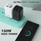 150W Super nopea laturi 6 porttia USB Type-C PD nopea lataus Pikalataus 3.0 sovitin Xiaomi IPhone Samsung hinta ja tiedot | Puhelimen laturit | hobbyhall.fi