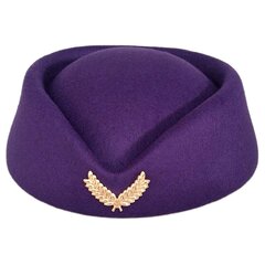 (-Purppura) Barettihattu Caps Lentoyhtiön lentoemäntä Lentoemäntä Vintagen näköinen hattu univormu hinta ja tiedot | Naisten päähineet | hobbyhall.fi