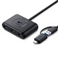 HUB-sovitin keskittimeen, 4in1, Ugreen, USB-A/C - 4 x USB 3.0, 5Gb/s., 1 m., musta hinta ja tiedot | Adapterit | hobbyhall.fi