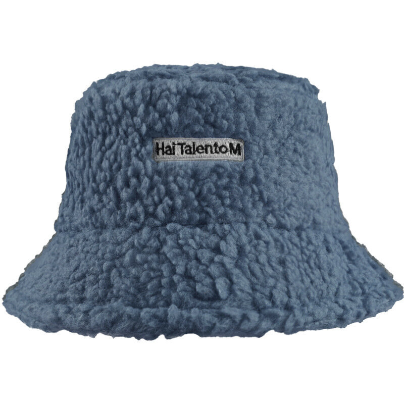 (-Tyyli1 Sininen)Unisex Harajuku Bucket Hat Solid Miehet Kalastus Fisherman INS Hattu Syksy Talvi Lampaan Villa Söpö ulkona Lämmin Panama Cap Naisille hinta ja tiedot | Naisten päähineet | hobbyhall.fi