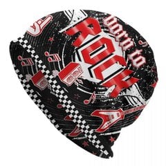 (Beanies Hat-22)Power Of Rock N Roll Pipo Cap Unisex Talvi Lämmin Bonnet Femme Neulotut Hatut Ulkoilu Ski Heavy Metal Music Skullies Pipot Lippikset hinta ja tiedot | Naisten päähineet | hobbyhall.fi