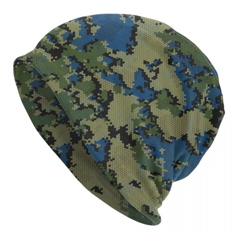 (Pipot-4)Military Camo Naamiointi Army Konepellit Hatut Cool Knitting Hat Naisille Miehille Talvi Lämmin Skullies Pipot Lippikset hinta ja tiedot | Naisten päähineet | hobbyhall.fi