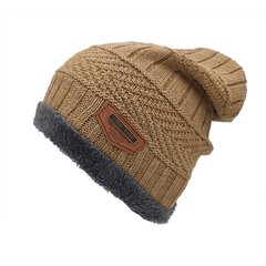 (-beige)Pipot Miesten talvihatut naiset neulotut hatut miehille lippalakki talvipipo Caps Gorro paksu lämmin harjaton turkis Kappale Miesten hinta ja tiedot | Naisten päähineet | hobbyhall.fi