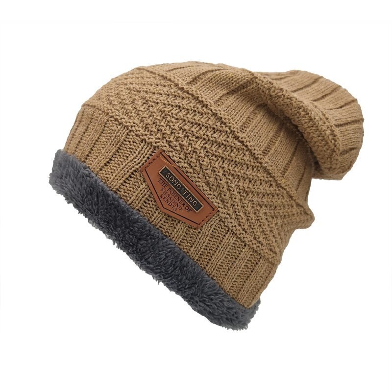 (-beige)Pipot Miesten talvihatut naiset neulotut hatut miehille lippalakki talvipipo Caps Gorro paksu lämmin harjaton turkis Kappale Miesten hinta ja tiedot | Naisten päähineet | hobbyhall.fi