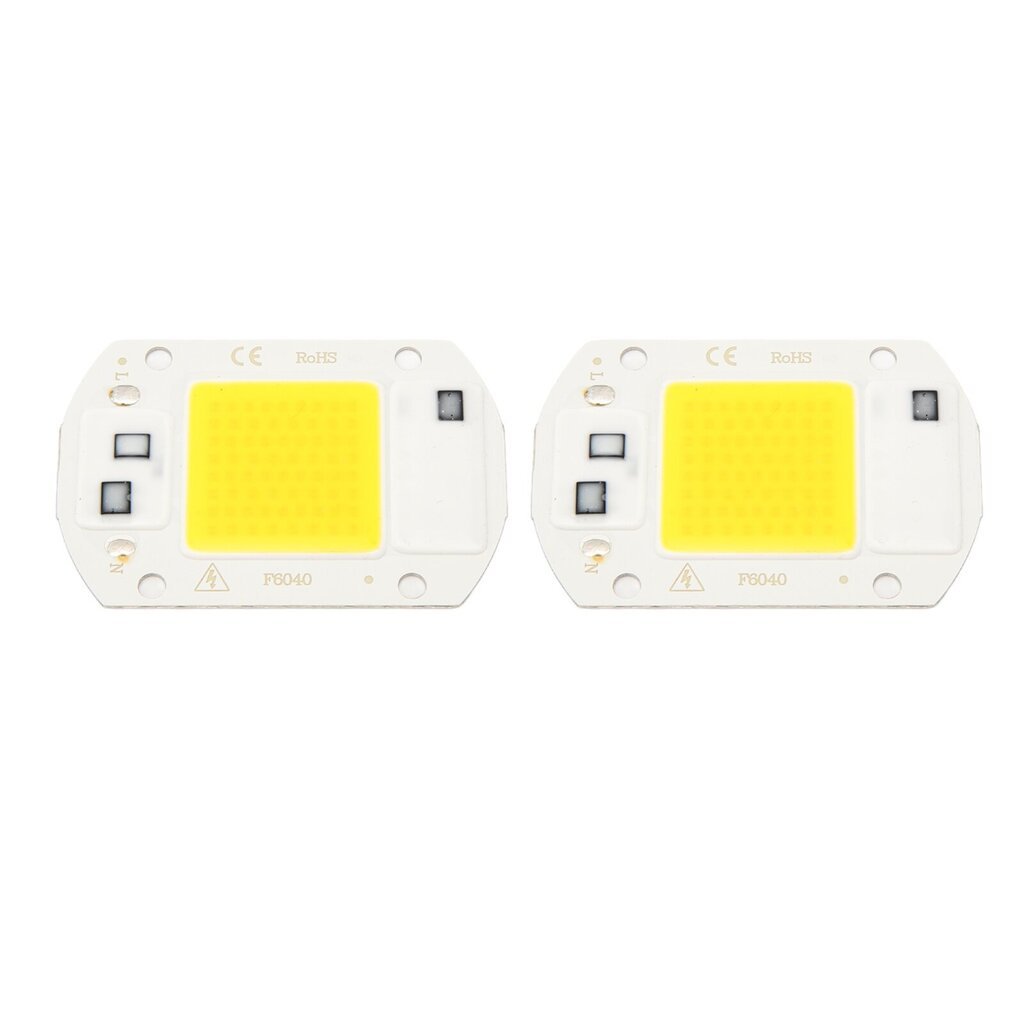 2 kpl LED COB -siru Tehokas ohjain ilman integroitua SMD-lamppuhelmiä Valotehokas Flip COB-lampun helmi lämmin valo 20W hinta ja tiedot | Retkilamput | hobbyhall.fi