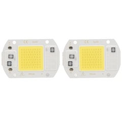 2 kpl LED COB -siru Tehokas ohjain ilman integroitua SMD-lamppuhelmiä Valotehokas Flip COB-lamppuhelmi Kylmävalo 20W hinta ja tiedot | Retkilamput | hobbyhall.fi