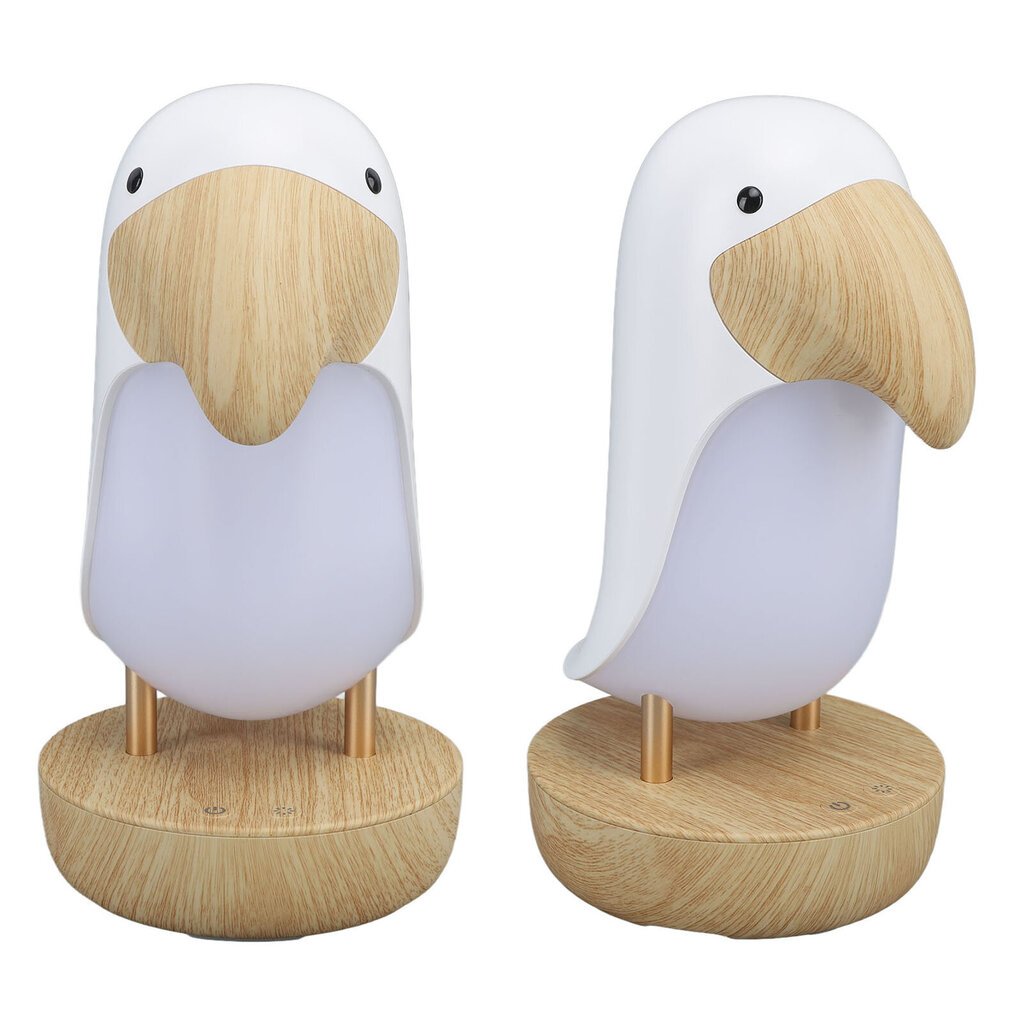 Toucan Bird Night Light USB Söpö lintu yövalaisin Bluetooth-kaiuttimella lapsille Makuuhuone Olohuone Ulkoleirintä-RV Valkoinen hinta ja tiedot | Retkilamput | hobbyhall.fi