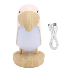 Toucan Bird Night Light USB Söpö lintu yövalo Bluetooth-kaiuttimella lapsille Makuuhuone Olohuone Ulkoleirintä RV Pinkki hinta ja tiedot | Retkilamput | hobbyhall.fi