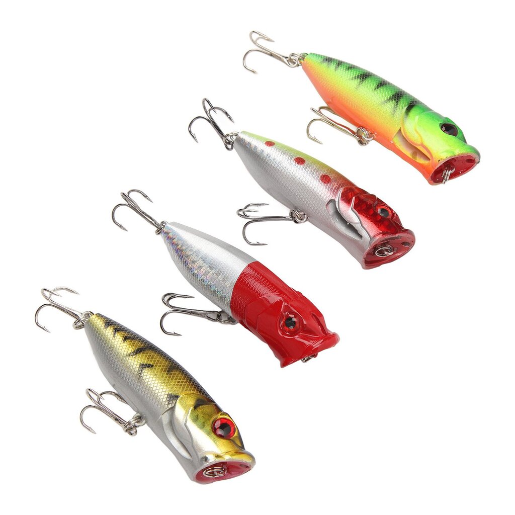 4 kpl Lure Hard Bait muovia ja ruostumatonta terästä 3D Realistic Eyes Hard Fishing Lures syötti kolmikoukuilla kalastukseen hinta ja tiedot | Kalanrehu | hobbyhall.fi