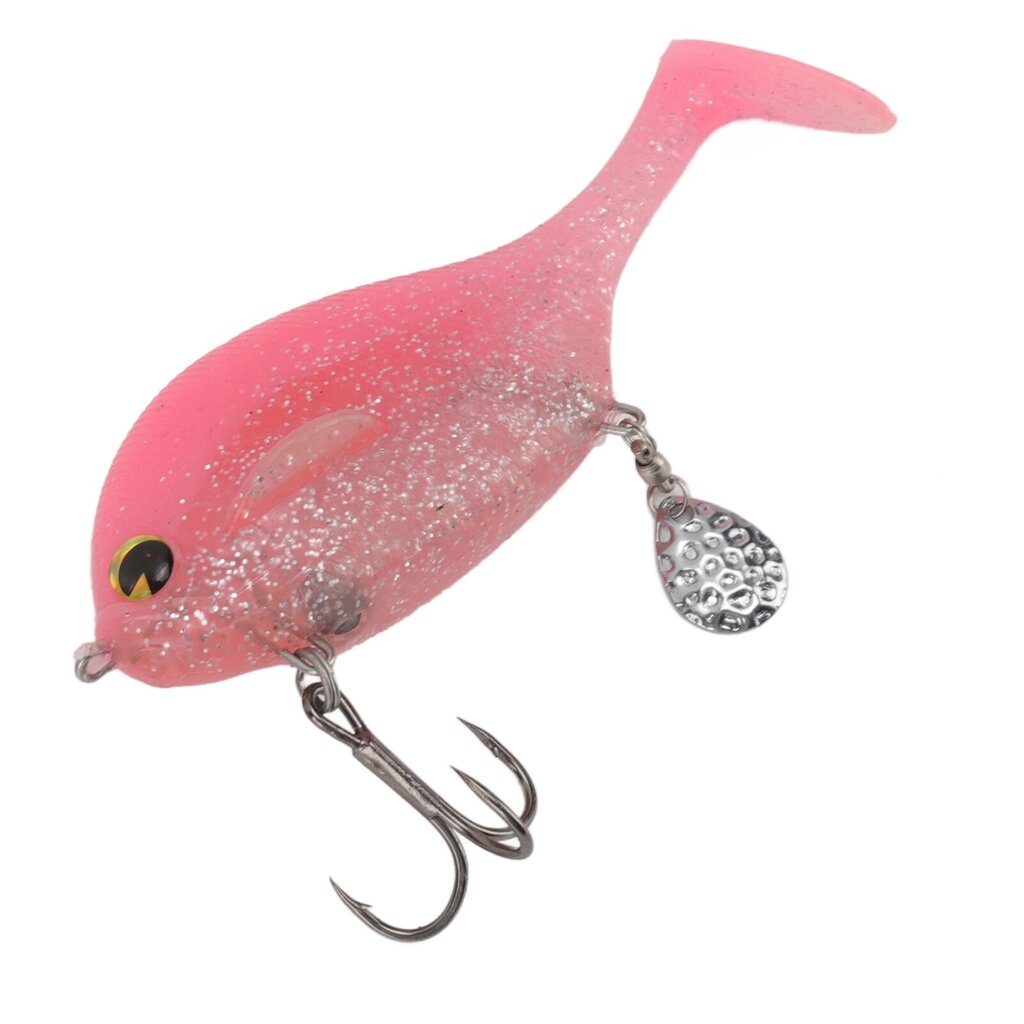 Lure Soft Bait PVC Joustava Vivid Motion Pehmeä syötti paljeteilla Sea Water Rivers Pinkille hinta ja tiedot | Kalanrehu | hobbyhall.fi