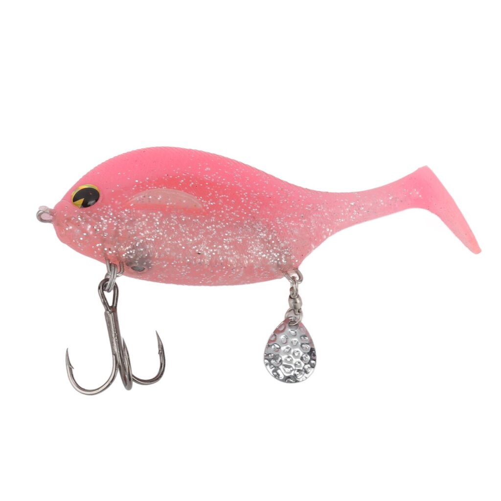 Lure Soft Bait PVC Joustava Vivid Motion Pehmeä syötti paljeteilla Sea Water Rivers Pinkille hinta ja tiedot | Kalanrehu | hobbyhall.fi