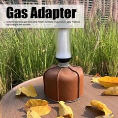 Kaasusäiliön sovitin Propaani Latausventtiili Universal Outdoor Camping Flat Canister Converter 1/4in hopea hinta ja tiedot | Retkilamput | hobbyhall.fi