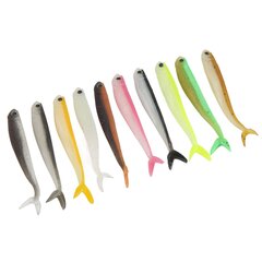 10 kpl Soft Lures Fishtail Design Dual Color 2,6g 8,5cm Silikonikalastusvälineet Viehekalastussyötti ulkokäyttöön hinta ja tiedot | Kalanrehu | hobbyhall.fi