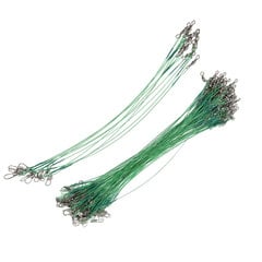 100 kpl Fishing Leader kääntyvät Snap Snap Anti Corroison Hard Steel Wire Leader suolaveteen 20cm / 7,9in hinta ja tiedot | Siimat | hobbyhall.fi