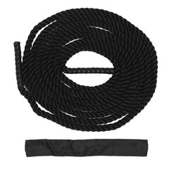 Power Battle Rope Black Lightweight Basics Battle Exercise harjoitusköysi ulkokäyttöön voimaharjoitteluun 9m/29.5ft hinta ja tiedot | Kuntokeskukset | hobbyhall.fi