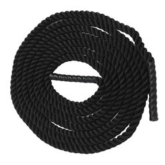 Power Battle Rope Black Lightweight Basics Battle Exercise harjoitusköysi ulkokäyttöön voimaharjoitteluun 9m/29.5ft hinta ja tiedot | Kuntokeskukset | hobbyhall.fi