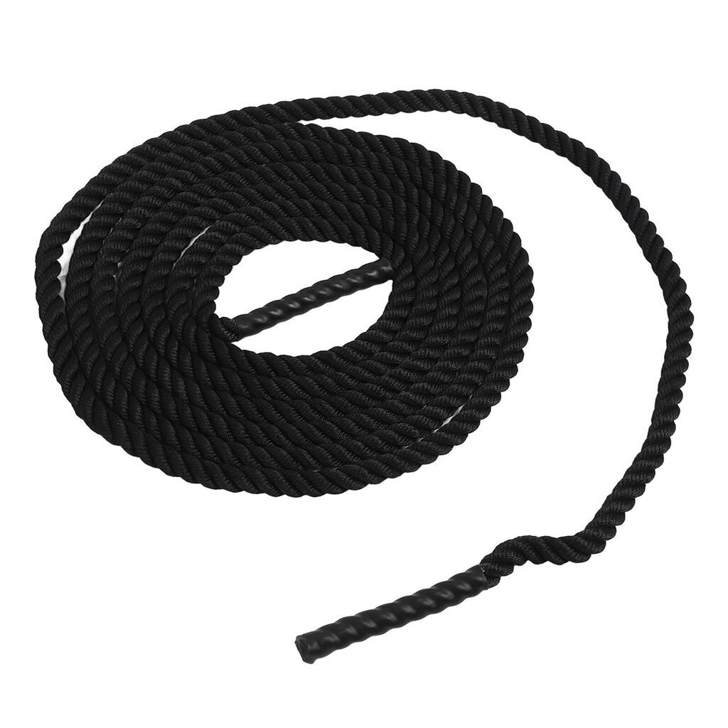 Power Battle Rope Black Lightweight Basics Battle Exercise harjoitusköysi ulkokäyttöön voimaharjoitteluun 15m/49.2ft hinta ja tiedot | Kuntokeskukset | hobbyhall.fi