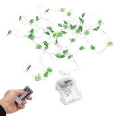 4 Leaf Clover String Lights 50 LEDs Koristeellinen käsintehty LED-valonauha sisäjuhliin 16,4 jalkaa hinta ja tiedot | Retkilamput | hobbyhall.fi