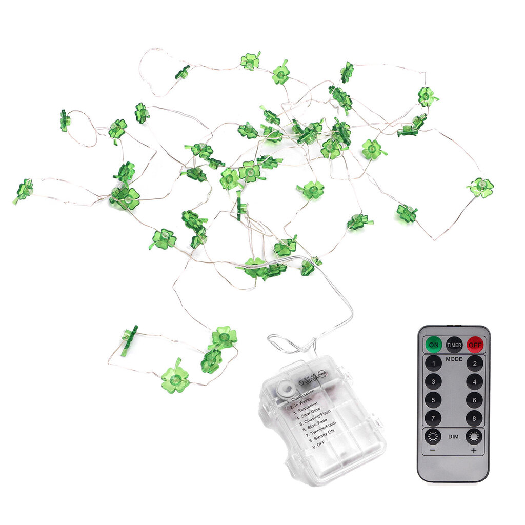 4 Leaf Clover String Lights 50 LEDs Koristeellinen käsintehty LED-valonauha sisäjuhliin 16,4 jalkaa hinta ja tiedot | Retkilamput | hobbyhall.fi