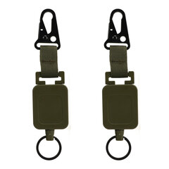 2 kpl Easy Pull Buckle Avaimenperä Olecranon Solki Joustava Pikakiinnitys Solki Avaimenperä laukkuhousuille Army Green hinta ja tiedot | Vuorikiipeilyvarusteet | hobbyhall.fi