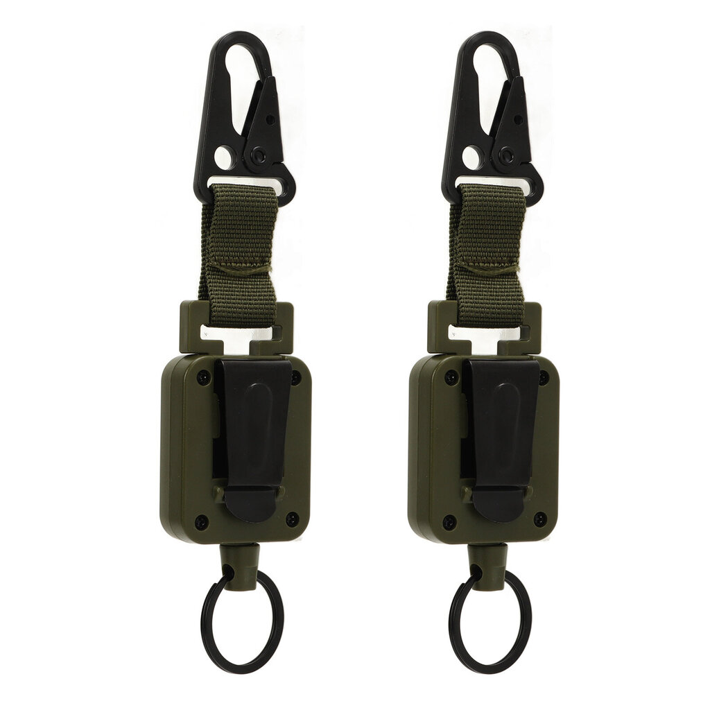 2 kpl Easy Pull Buckle Avaimenperä Olecranon Solki Joustava Pikakiinnitys Solki Avaimenperä laukkuhousuille Army Green hinta ja tiedot | Vuorikiipeilyvarusteet | hobbyhall.fi