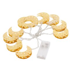 10LED Light Moon String Lights Paristokäyttöiset Takorauta Moon Fairy Lights Juhlajuhlakoristeisiin Lämmin valkoinen hinta ja tiedot | Retkilamput | hobbyhall.fi