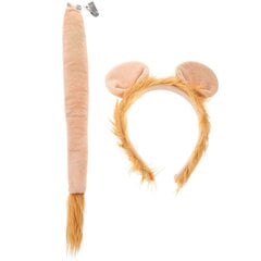 1 Setti Animal Ear Hairband Lion Tail Exquisite Animal Puku Juhlakoristeita hinta ja tiedot | Hiustarvikkeet | hobbyhall.fi