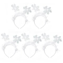 5 Kpl Lasten Hiussolmiot Christmas Boppers Hiuspanta Snowflake Hiuspanta Christmas Head Bopper hinta ja tiedot | Hiustarvikkeet | hobbyhall.fi