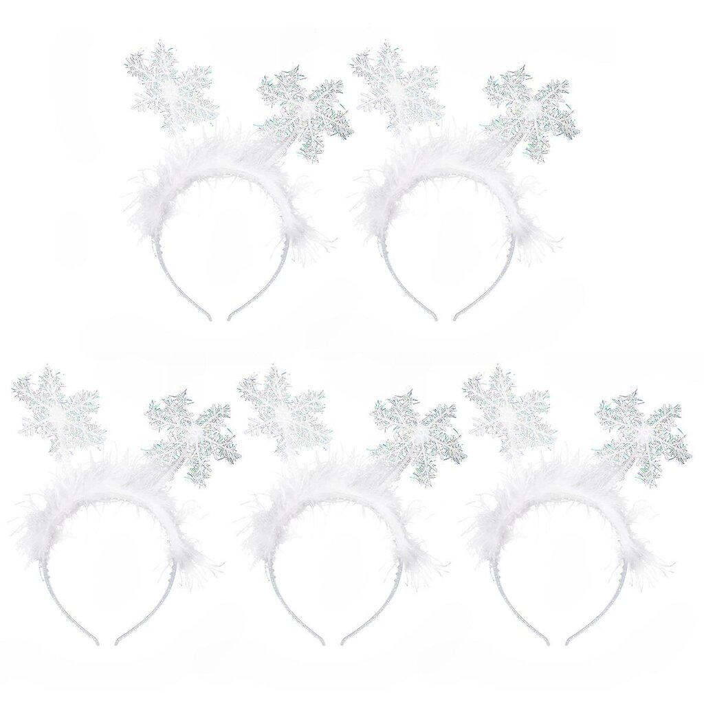 5 Kpl Lasten Hiussolmiot Christmas Boppers Hiuspanta Snowflake Hiuspanta Christmas Head Bopper hinta ja tiedot | Hiustarvikkeet | hobbyhall.fi