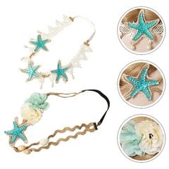 2Kpl Pearl Headband Kukka Hiusnauha Pitsi Seashell Hiusseppele Hiusnauha hinta ja tiedot | Hiustarvikkeet | hobbyhall.fi